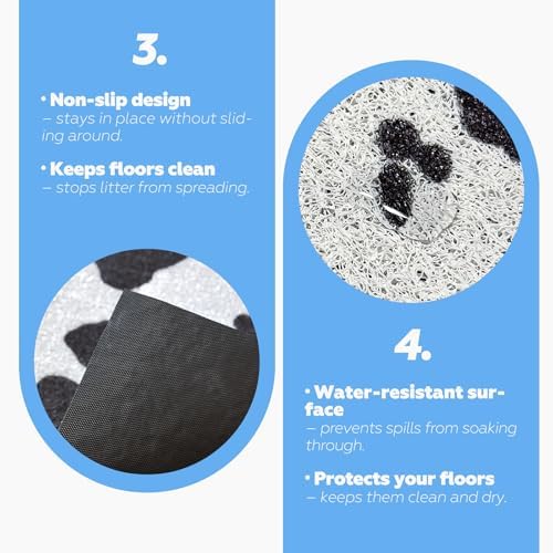 Doro Cat Litter Mat XL 47x23 Inch Waterproof Litter Trapping Mat