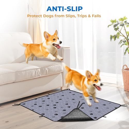 Fostanfly Washable Pee Pads for Dogs, Extra Large 72"x72"-1 Pack, Gray