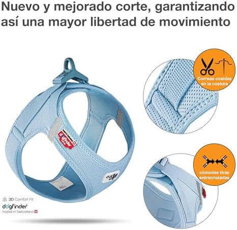 curli Vest Harness Clasp Air-Mesh Dog Harness (Safe Dog Accessories, no Pressure Points, Improved fit, Harness with curli Clasp Buckle)