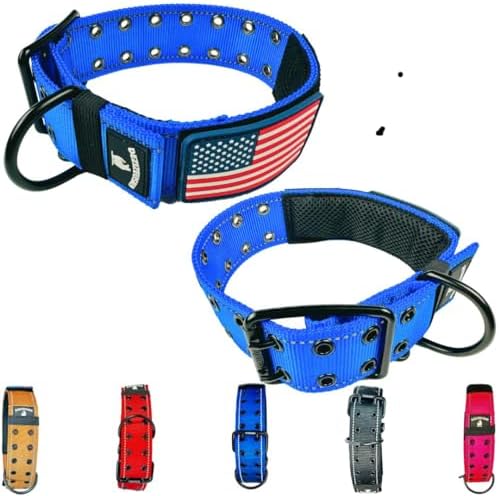 2" Wide Tactical Dog Collar 2-Pin Metal Belt Buckle Medium-Large Dogs K9
