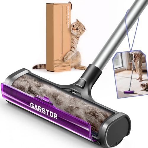 Pet Hair Remover for Carpet, Carpet Sweeper with Dust Container