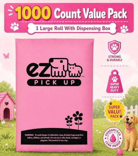 1000 Pet Waste Disposal Dog Poop Bags EZ Pick Up Bag