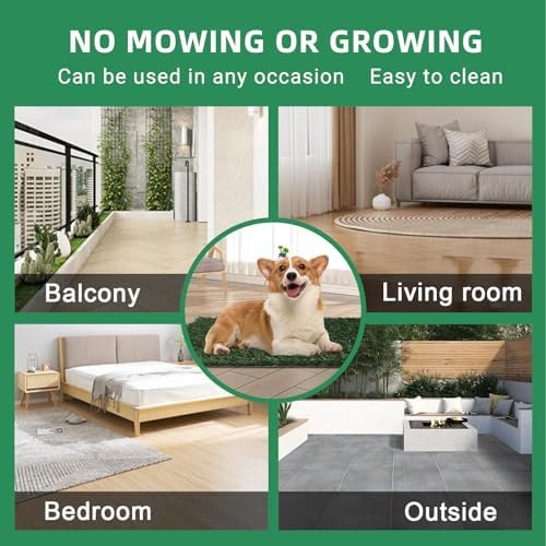 Artificial Grass for Dog Pee Training, Fake Grass Patch for Potty Tray