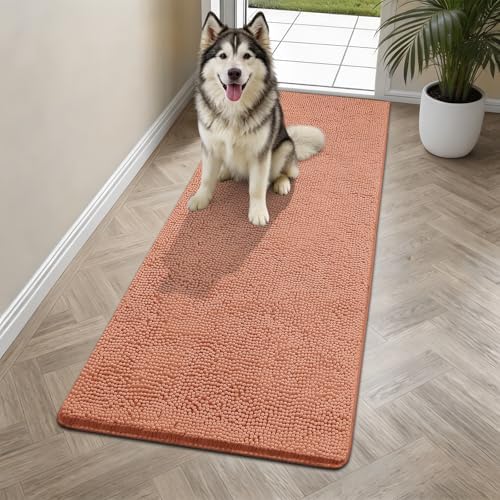 Bcoimo Super Absorbent Dog Door Mat, 60"*24" Anti Slip Mat for Muddy Paws