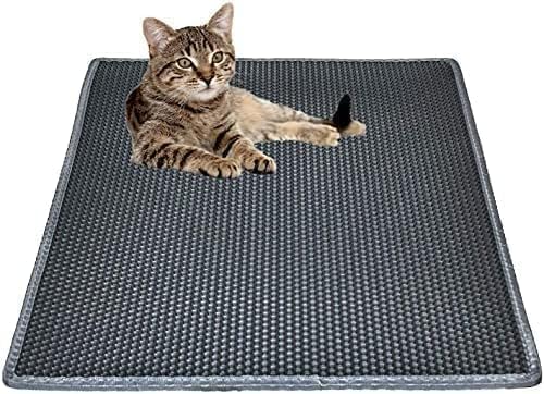 Bulkniu Cat Litter Mat, 24"x30", Waterproof, Durable & Easy to Clean, Grey