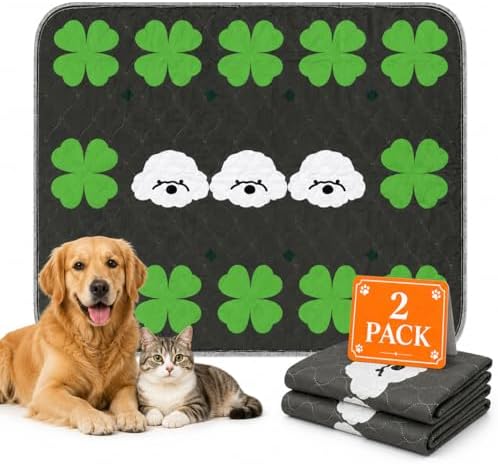 Washable Pee Pads for Dogs, Green, 31"x36", 2 Pack