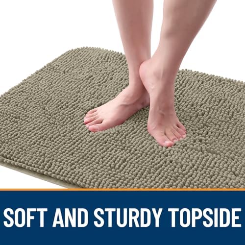 OLANLY Dog Door Mat for Muddy Paws 48x30, Super Absorbent Chenille Mud Mat
