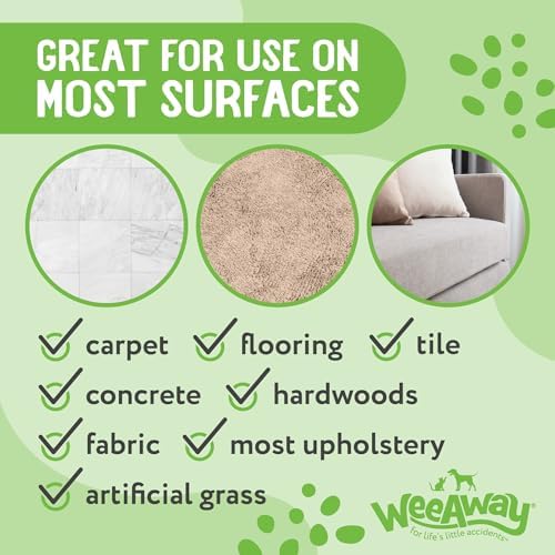 Wee Away® X2 Dog Urine Stain & Odor Remover - Double Strength Enzyme Spot Cleaner for Dog Pee, Marking & Odor Removal, Carpet, Furniture & Bedding, Non-Toxic, 16 oz