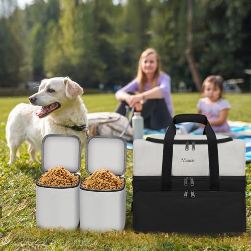 Mancro Dual Layers Dog Travel Bag, Dog Mom Gifts, Road Trip Essentials