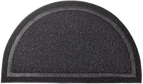 DM Cat Paw Print Litter Box Mat,Door Mat, Kitty Litter Rug,Half Circle,23.5x14.25 Inches