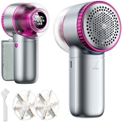 Fabric Shaver with Lint Brush, Large Lint Shaver with Digital Display