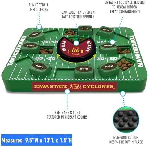 Pets First NCAA Iowa State Large Puzzle Toy - Interactive Dog Treat & Slow Feeding Toy