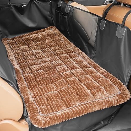 HiPetpy Backseat Dog Bed Mat for Car, Non-Slip Dog Bed for Car Back Seat