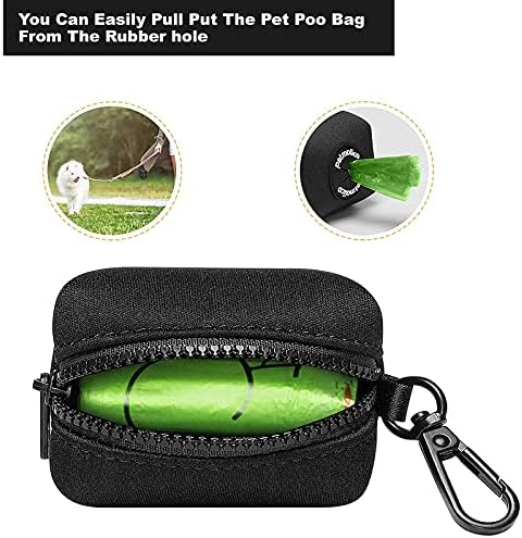 Petmolico Dog Poop Bag Holder Dispenser 2 Pack, Black