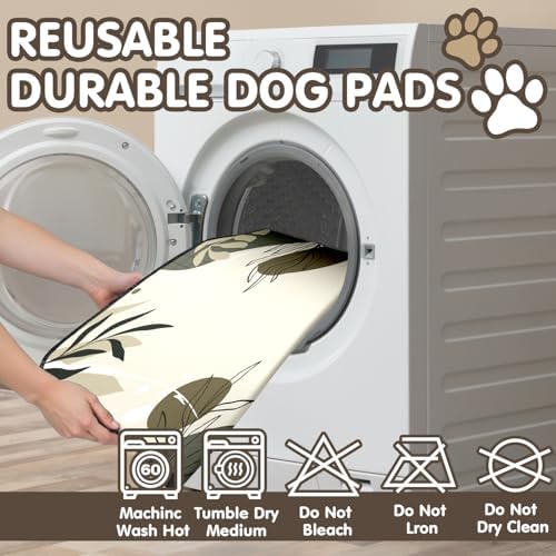 2PC Reusable Pee Pads, Washable Absorbent Non-Slip Dog Mat 35x24in