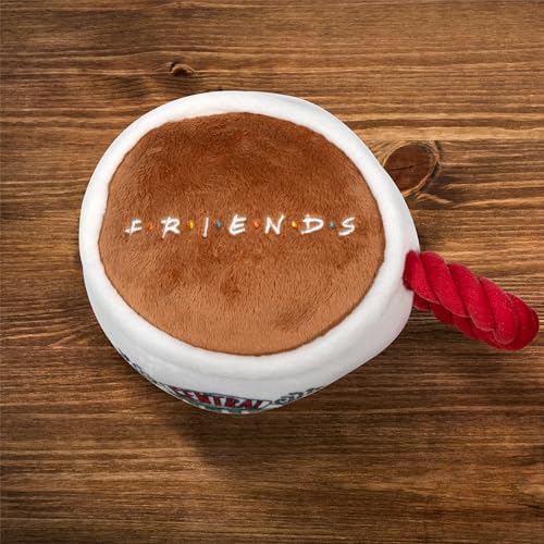 Warner Bros Friends TV Show Central Perk Coffee Cup Plush Dog Toy