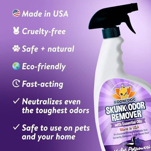Bodhi Dog Skunk Odor Remover Bundle – Skunk Shampoo + Spray for Pets & Home