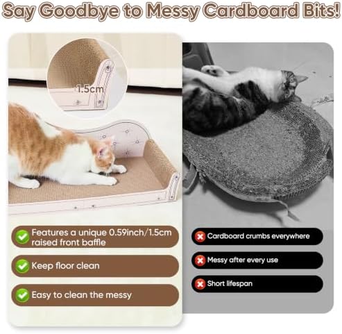NATUYA 26'' Large Cat Scratcher Couch for Indoor Cats