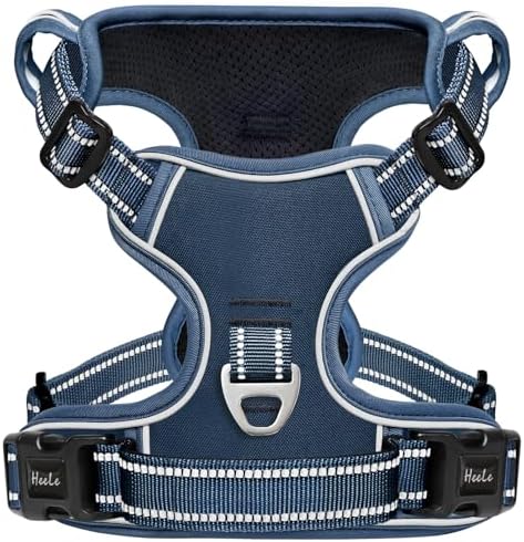 HEELE Dog Harness for Small Dogs No Pull Dog Vest Harness for Small Dog with Soft Padded Handle Reflective for Outdoor Training, Royal Blue, S