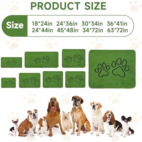 Homimp Guinea Pig Cage Liners, 2 Pack Washable Small Animal Bedding, Fast and Super Absorbent Mat for Small Animal Rabbit Bunny Hamster, Green Long Wool Fake Grass for Potty Training, Green 24"×44"