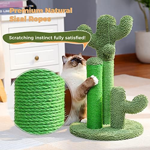 PAWZ Road Cat Scratching Post 23” Cactus Cat Scratcher with Toy Ball