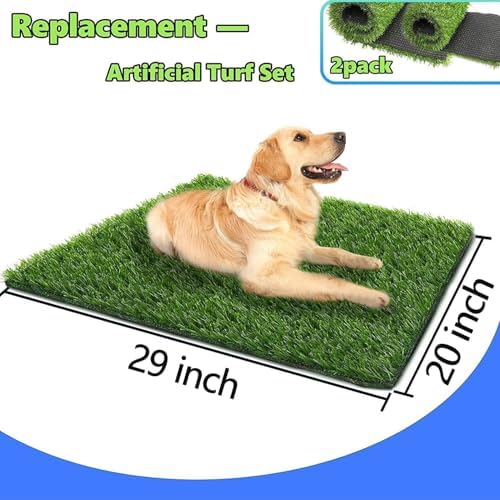 Artificial Grass Rug Turf for Dogs Indoor Outdoor Fake Grass for Dogs Potty Training Area Patio Lawn Decoration (29 x 20 Inch (Pack of 2))