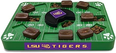 Pets First NCAA LSU Tigers Puzzle Toy, Puzzle Treat Dog Toy, Interactive Dog Treat Toy, Dog Puzzle Feeding Slow Toy