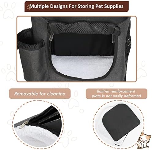 Tirrinia Two-Sided Entry Pet Backpack Travel Carrier for Cats & Small Dogs, Airline-Approved, Padded Back Support, Ideal for Hiking, Walking, Cycling & Outdoor Adventures