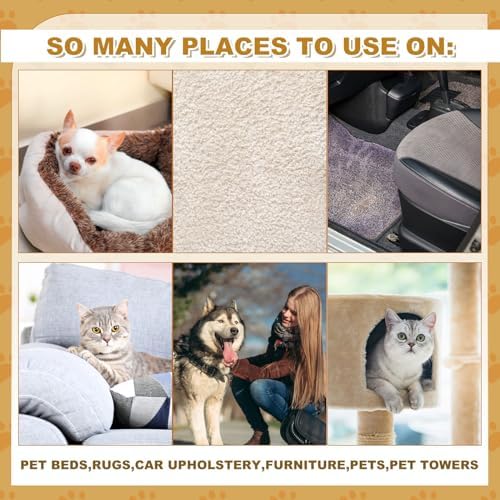 2 Pack Pet Hair Remover Sponge Cat and Dog Hair Sponge, Khaki