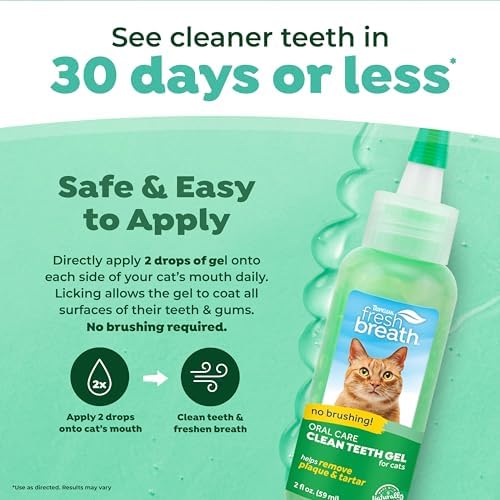 TropiClean No Brush Cat Toothpaste, Easy to Use Cat Dental Care, 2oz