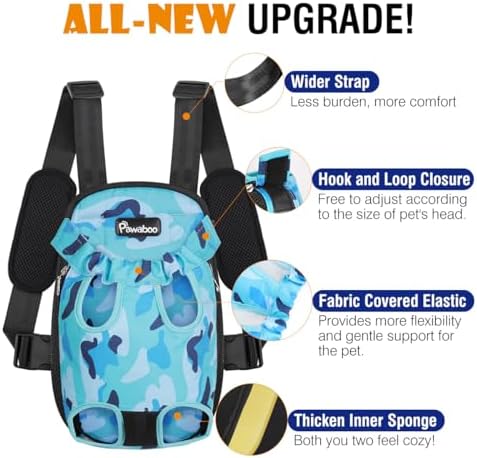 Pawaboo Pet Front Carrier Backpack for Small Medium Dogs