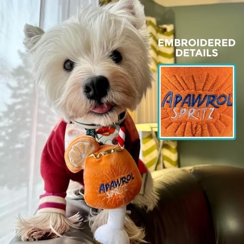 Haute Diggity Dog Cocktail Hour Plush Dog Toy, Cocktail Parody Chew Toys
