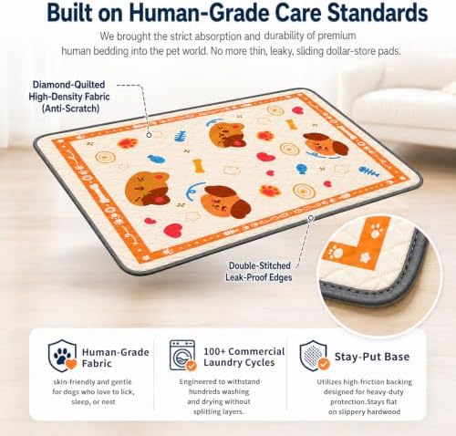 Washable Dog Pee Pads Reusable Puppy Training Pads 2 Pack 24"x36"