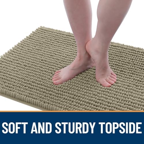 OLANLY Dog Door Mat for Muddy Paws 24x16, Extra Absorbent Chenille Mud Mat
