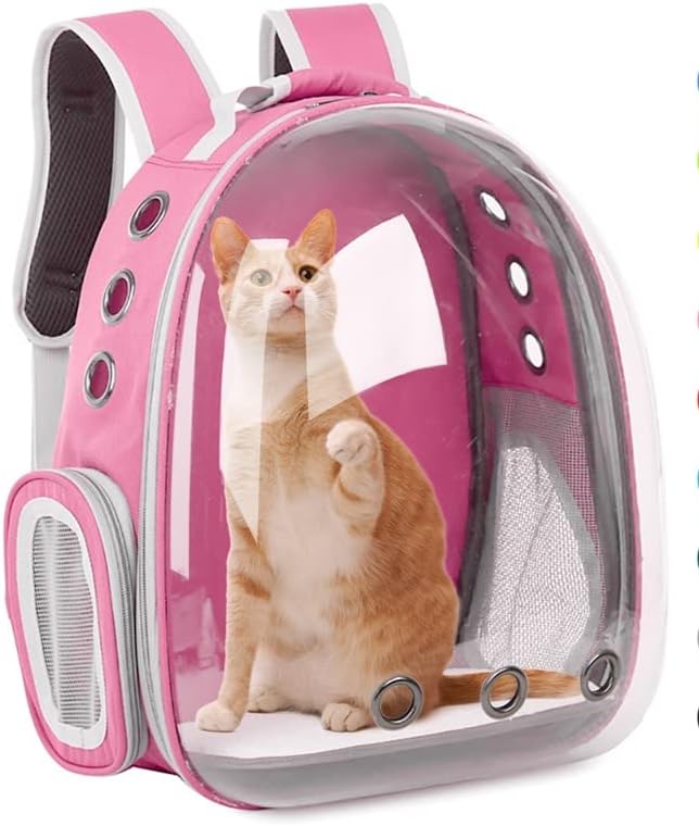 Soft Cat Carrier Backpack with Hole- Lightweight Dog Bag Carrier for Pets, Breathable Hard Cat Carrier for Travel