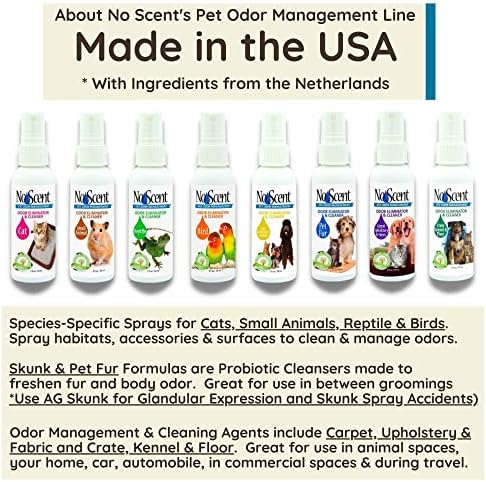 No Scent Crate Kennel & Floor Probiotic Cleaner Spray for Dog Cat Pet Odor Stains (8 Fl Oz / 237 mL)