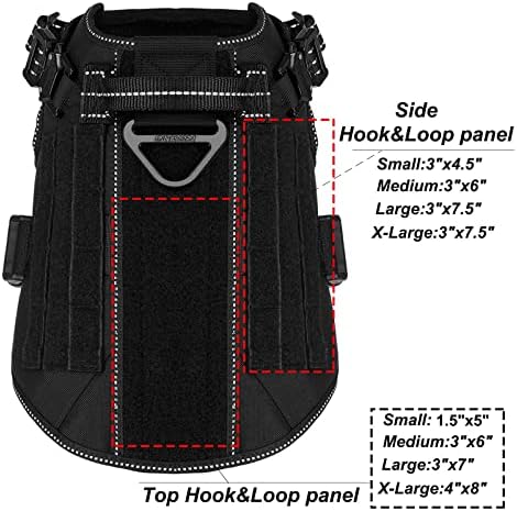 ICEFANG Tactical Dog Harness for Medium Dogs,Reflective No Pull Dog Vest