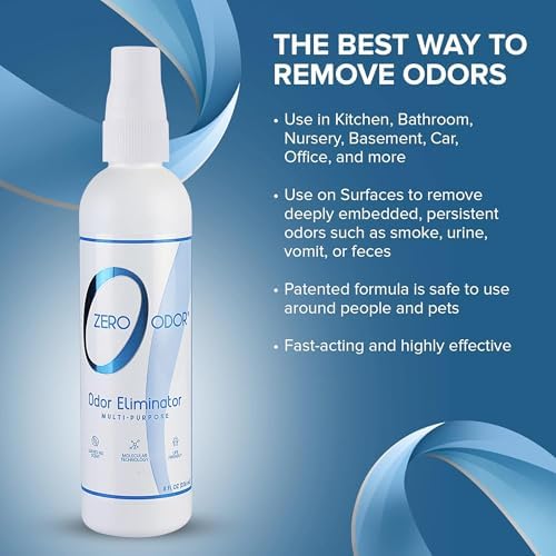 Zero Odor Multi-Purpose Odor Eliminator, Car & Room Air Freshener, 8 oz