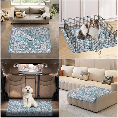 Washable Pee Pads for Dogs 4 Pack, Puppy Pads with Pheromones, 2026 Upgraded PuppyPad 18"x24" Waterproof Non-Slip Reusable Puppy Pad with Fast Absorbent,Leakproof Whelping Pads for Pet Housebreaking