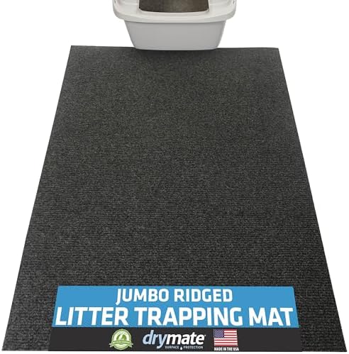 Drymate Cat Litter Box Mat, Litter Trapping Mat, Charcoal, 30x45 Jumbo XXL