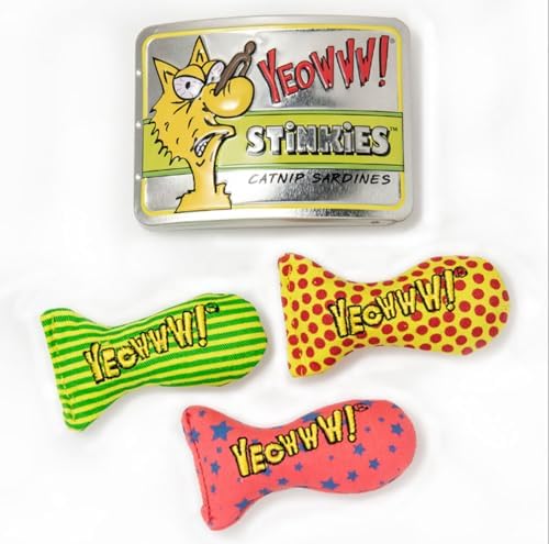 Yeowww Catnip Sardines - 6 Total (2 Packs with 3 Sardines per Pack)