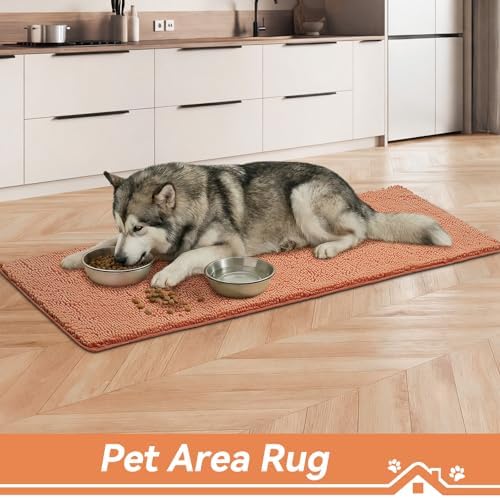Bcoimo Super Absorbent Dog Door Mat, 60"*24" Anti Slip Mat for Muddy Paws