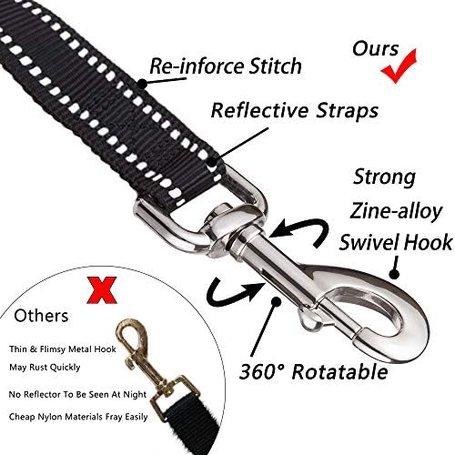 PoyPet 5 Feet Dog Leash with 2 Cushioned Handles (Green)