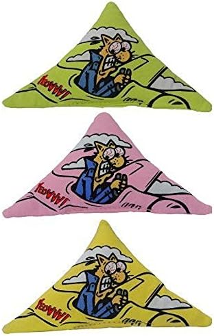 Purrr!-Muda Triangle Speciality Pack: Contains Yeowww! 100% Organic Catnip Purrr!-Muda Triangles (1 Each Pink, Green, Yellow)