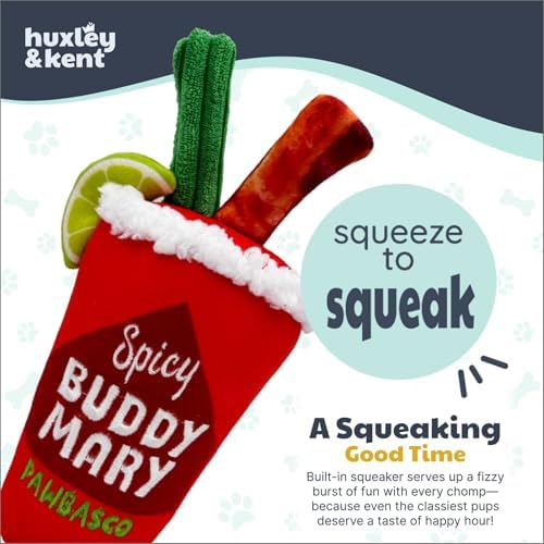 Huxley & Kent Power Plush Squeaky Dog Toy, Buddy Mary, Small