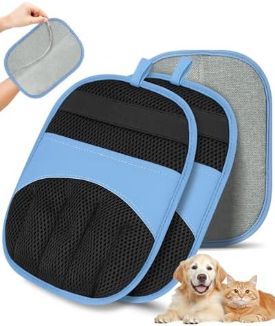 2 Pack Pet Hair Removal Glove, Five-Finger Tool for Dogs and Cats