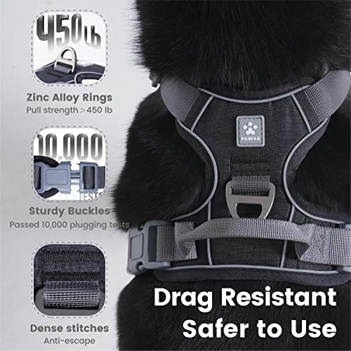Pawaii No Pull Dog Harness with Pet ID Tag, Reflective Vest