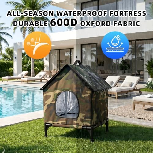Outdoor Cat House Weatherproof Insulated Cat House,Camouflage