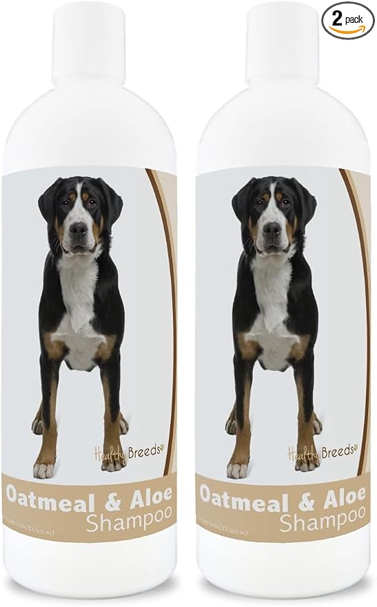 Healthy Breeds Greater Swiss Mountain Dog Oatmeal Shampoo with Aloe 16 oz (Pack of 2)