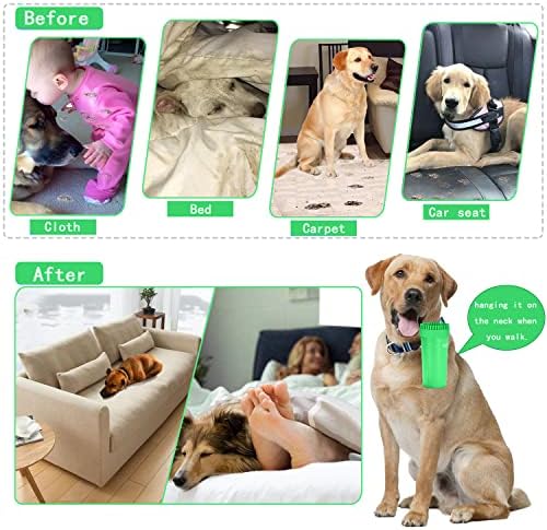 Dog Paw Cleaner Cup with Detachable Top Brush for Large & XL Dogs
